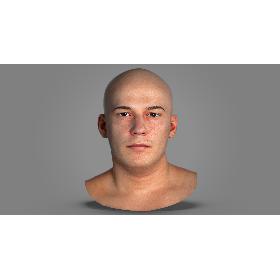 PBR Marcus Real Human Head Natural Pose 3D model